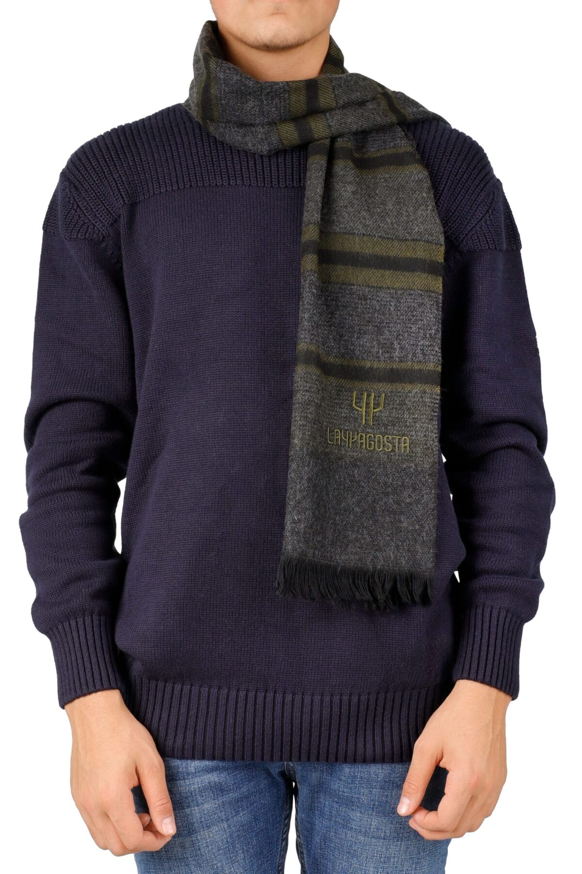 LAYYAGOSTA Erkek şerit desenli atkı 9054 - Görsel 2